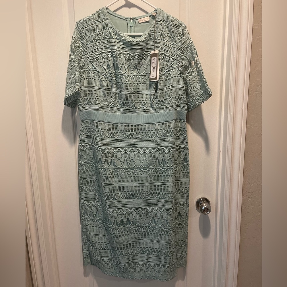 Elegant Lace Dress in Mint Green - Picture 4 of 4